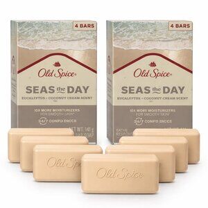 Old Spice Seas The Day Bar Soap 8 Pack Eucalyptus Coconut 5 oz